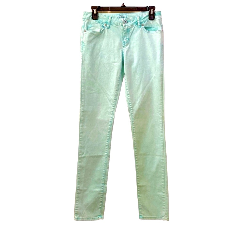 Aeropostale Jeans Bayla Skinny Light Blue Wash WM SZ 3/4 Regular Pockets 🦋